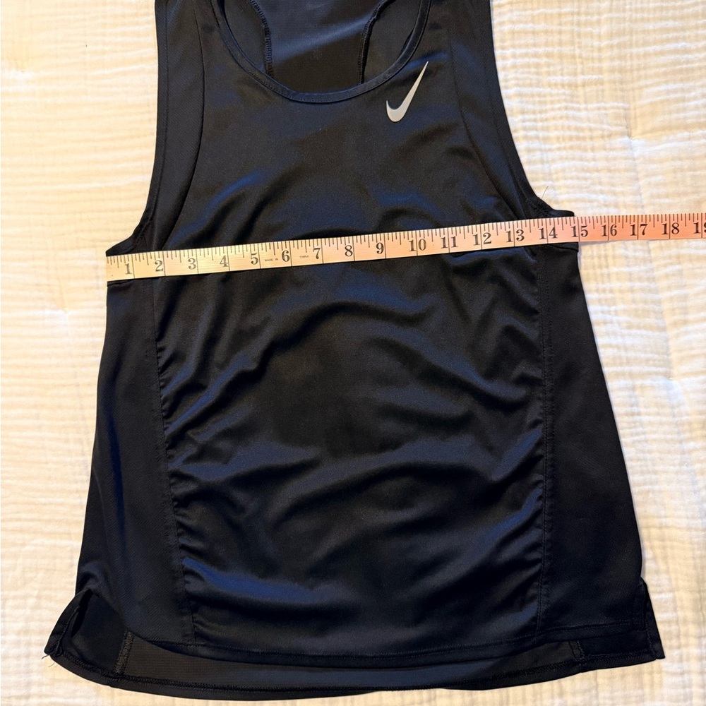 Nike Black Racerback Training Tank with Silver Swoosh